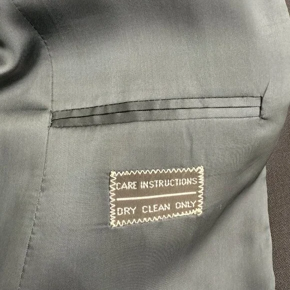Calvin Klein Blazer Jacket Men's 3 Button Single Breasted 100%Wool Blue Gray 38S